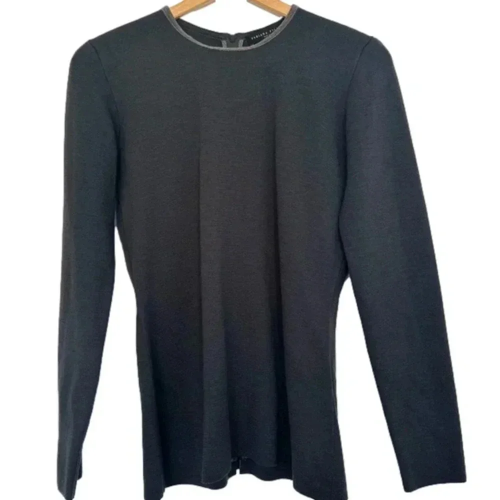 Fabiana Fillippi Embellished Collar Long Sleeve Top
